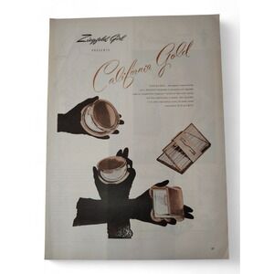 Vintage Ziegfeld Girl California Gold Compacts Cigarette Print Ad Wall Decor